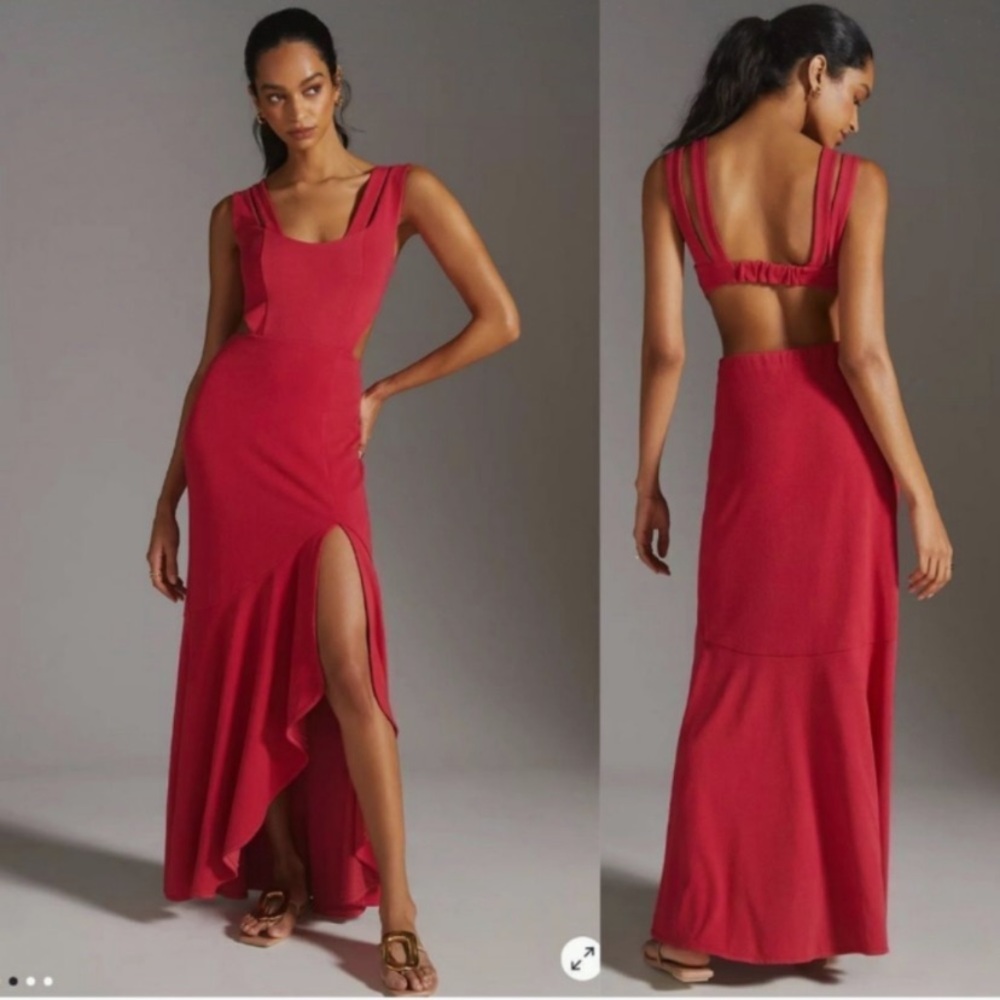 Maeve Anthropologie Red Dress